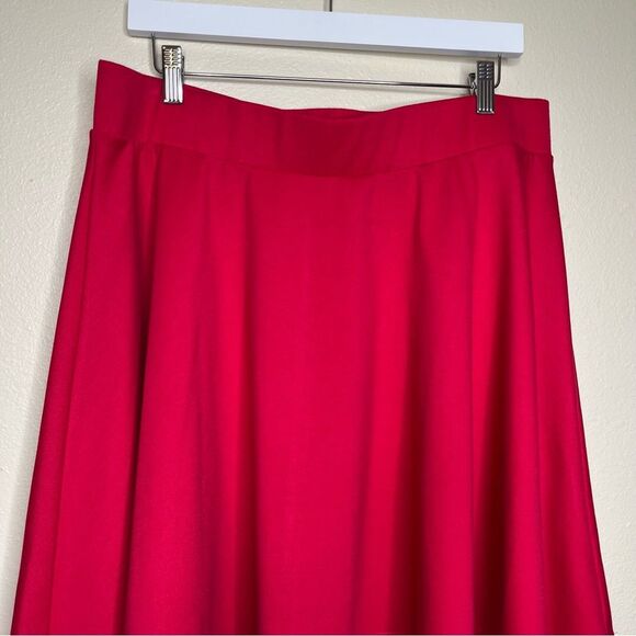 Torrid Skater Skirt Pink Fuchsia Ponte Wide Band Pull On Above Knee Women 2X - Picture 4 of 14
